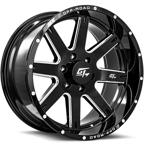 Invasion Gloss Black Milled|22x10|GT72010818018GBML