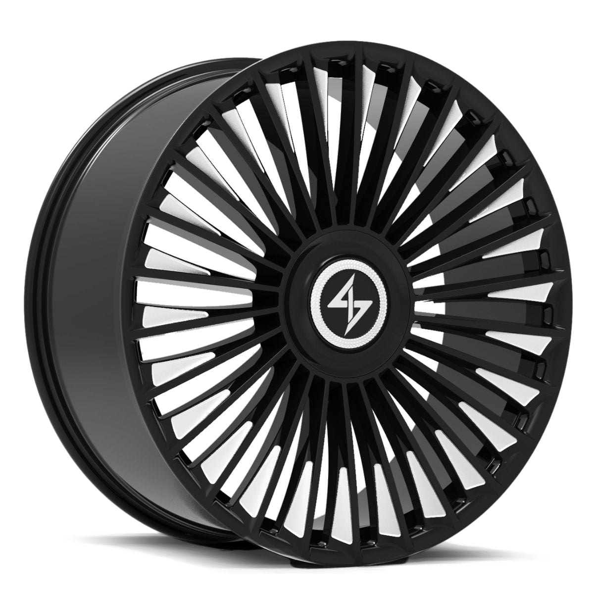 Turbine Gloss Black Milled Tips | 22x10.5 | SL232210555352