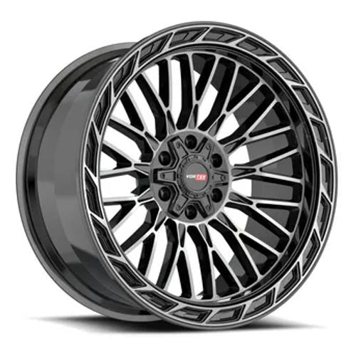 VRT-608 Matte Black|17x9|502201043-18 Black Diamond Cut W/ Dark Tint