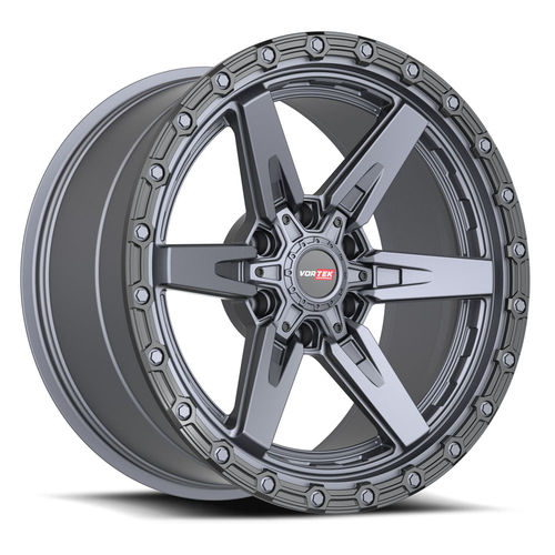 VRP-502 Black Diamond Cut Ring W/ Dark Tint|20x9|602179570 Matte Titanium Black Bead Ring